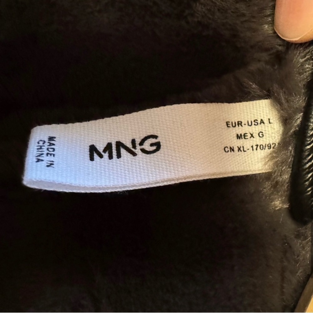 Mango Oversized Aviator Jacket with Shearling Lining NEVER WORN no tags - Picture 7 of 9